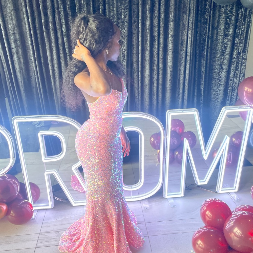 Stunning Pink Sequin Gown